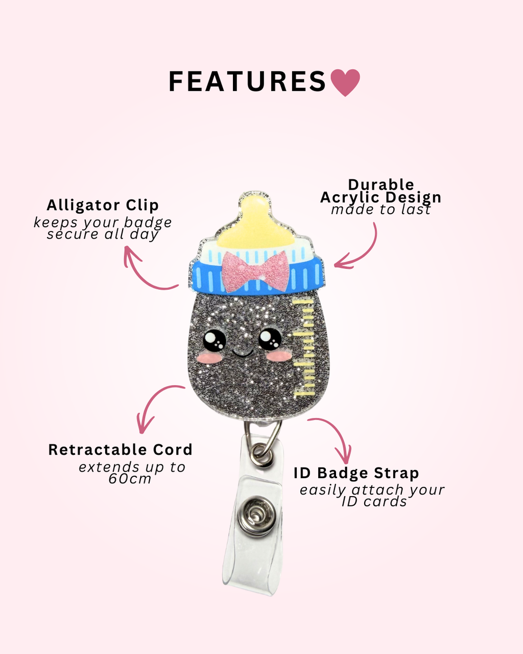 "Baby Bottle" Badge Reel