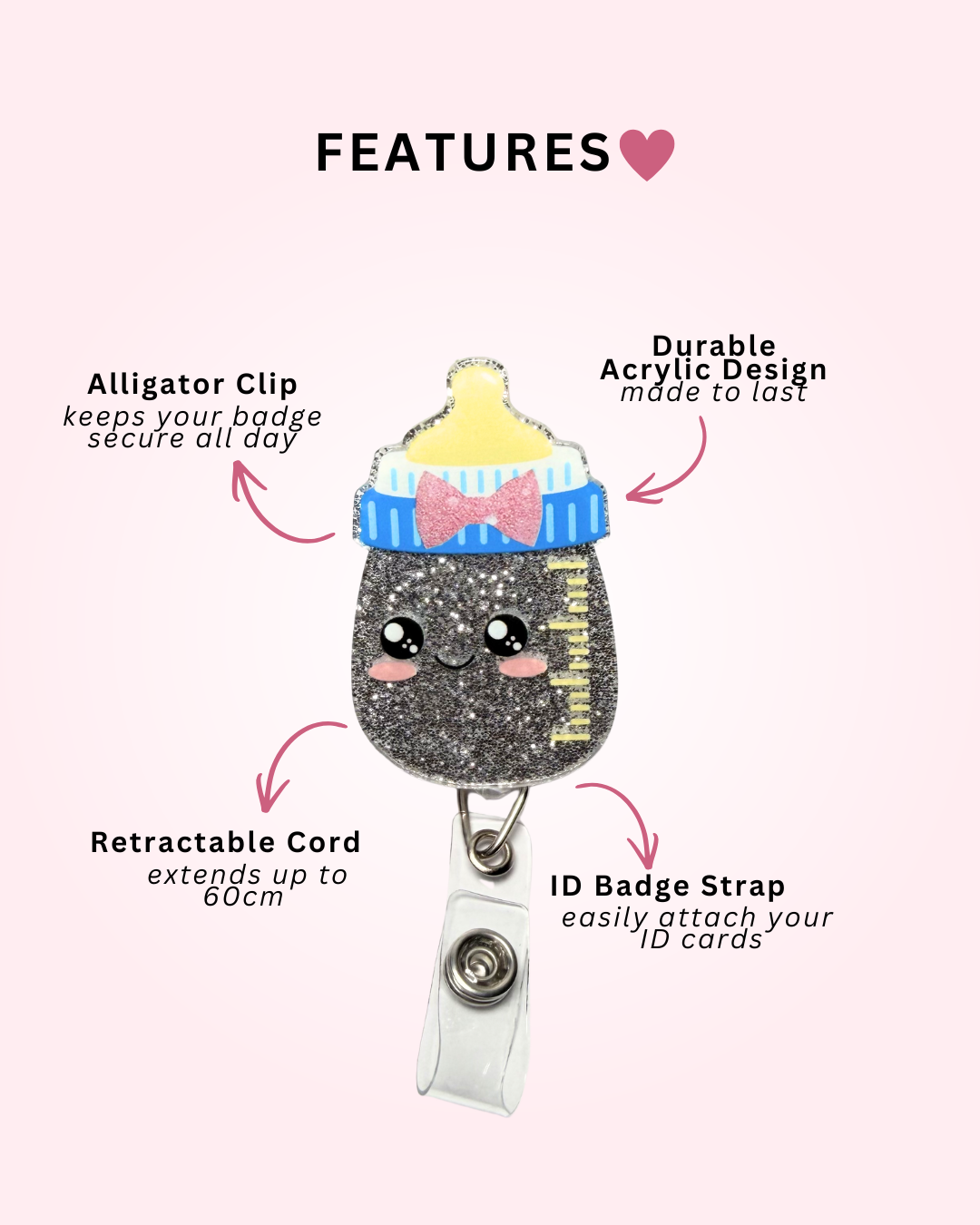 "Baby Bottle" Badge Reel