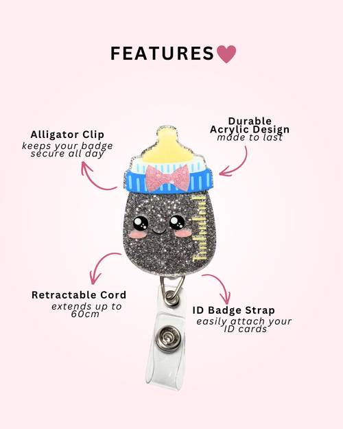 "Baby Bottle" Badge Reel