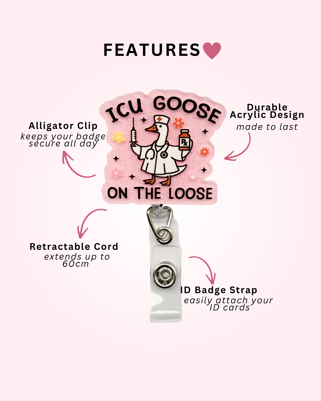 ICU Nurse Badge Reel
