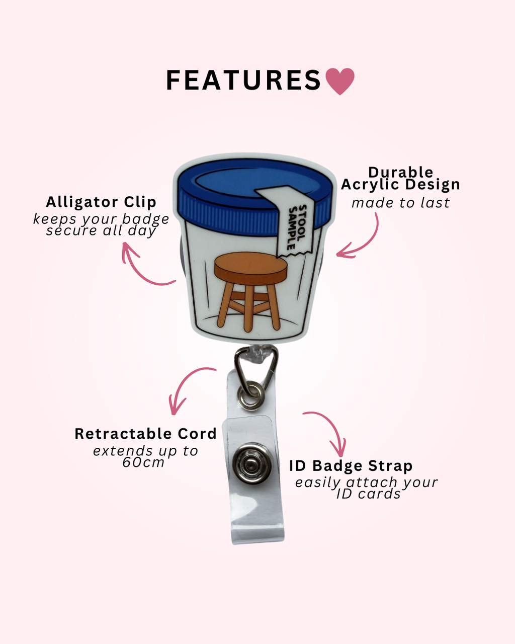 "Stool Sample" Badge Reel