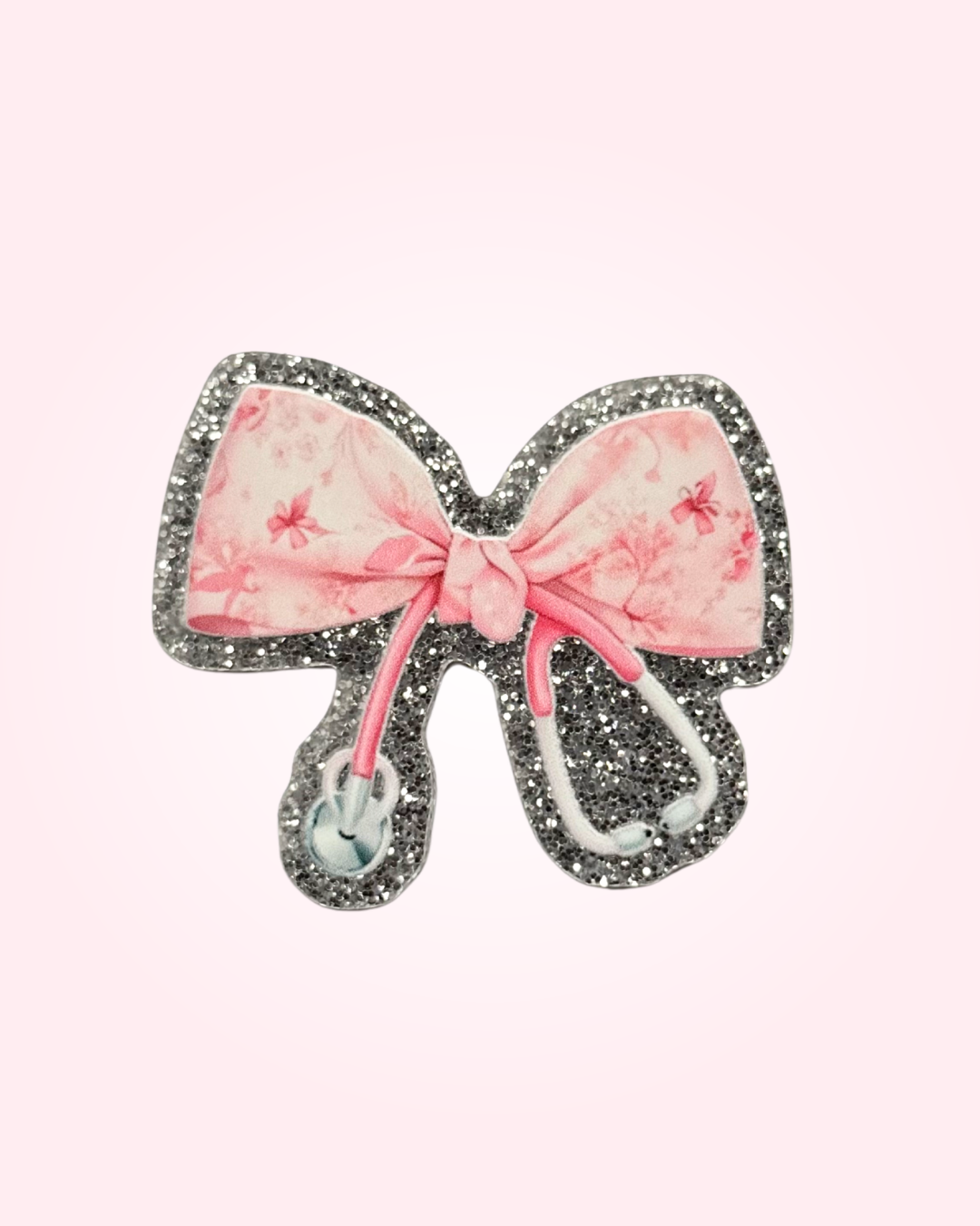 Bow x Stethoscope Badge Reel